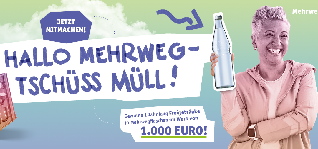 Mehrweg ist Klimaschutz 2025: Mehrweg-Allianz setzt mit Mitmach-Aktion Zeichen für Kehrtwende von Einweg zu Mehrweg