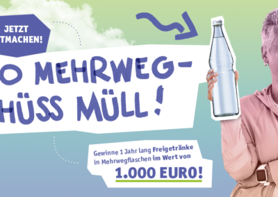 Mehrweg ist Klimaschutz 2025: Mehrweg-Allianz setzt mit Mitmach-Aktion Zeichen für Kehrtwende von Einweg zu Mehrweg