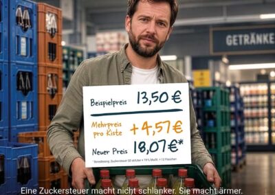 Zuckersteuer macht Getränke teurer: Verbände starten gemeinsame Informationskampagne